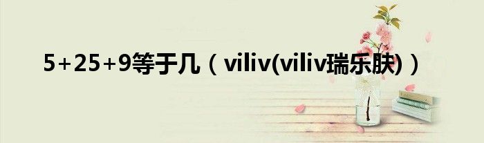 5+25+9等于几（viliv(viliv瑞乐肤)）